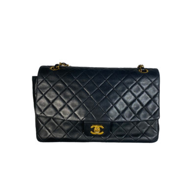 CEMB00076_Chanel_SingleFlap_Classic_Timeless_Gold_Schwarz_Lammleder