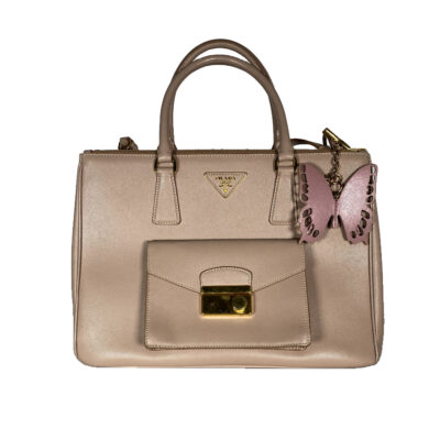 Prada Saffiano Galleria in Rosa mit Front Pocket _CEMG 00063