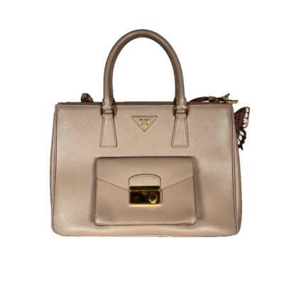 Prada Saffiano Galleria in Rosa mit Front Pocket _CEMG 00063