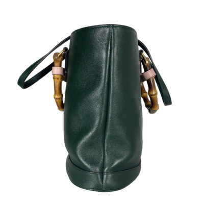 CEME 00043_Gucci Tote_Diana_Grün_Bamboo Henkel