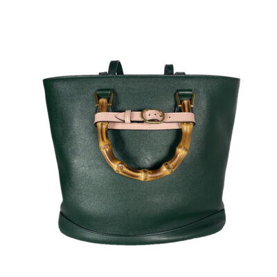 CEME 00043_Gucci Tote_Diana_Grün_Bamboo Henkel