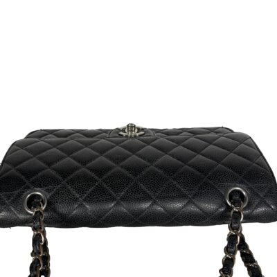 CEMB00078_Chanel_DoubleFlap_Classic_Timeless_Caviar_SilberHardware_Medium