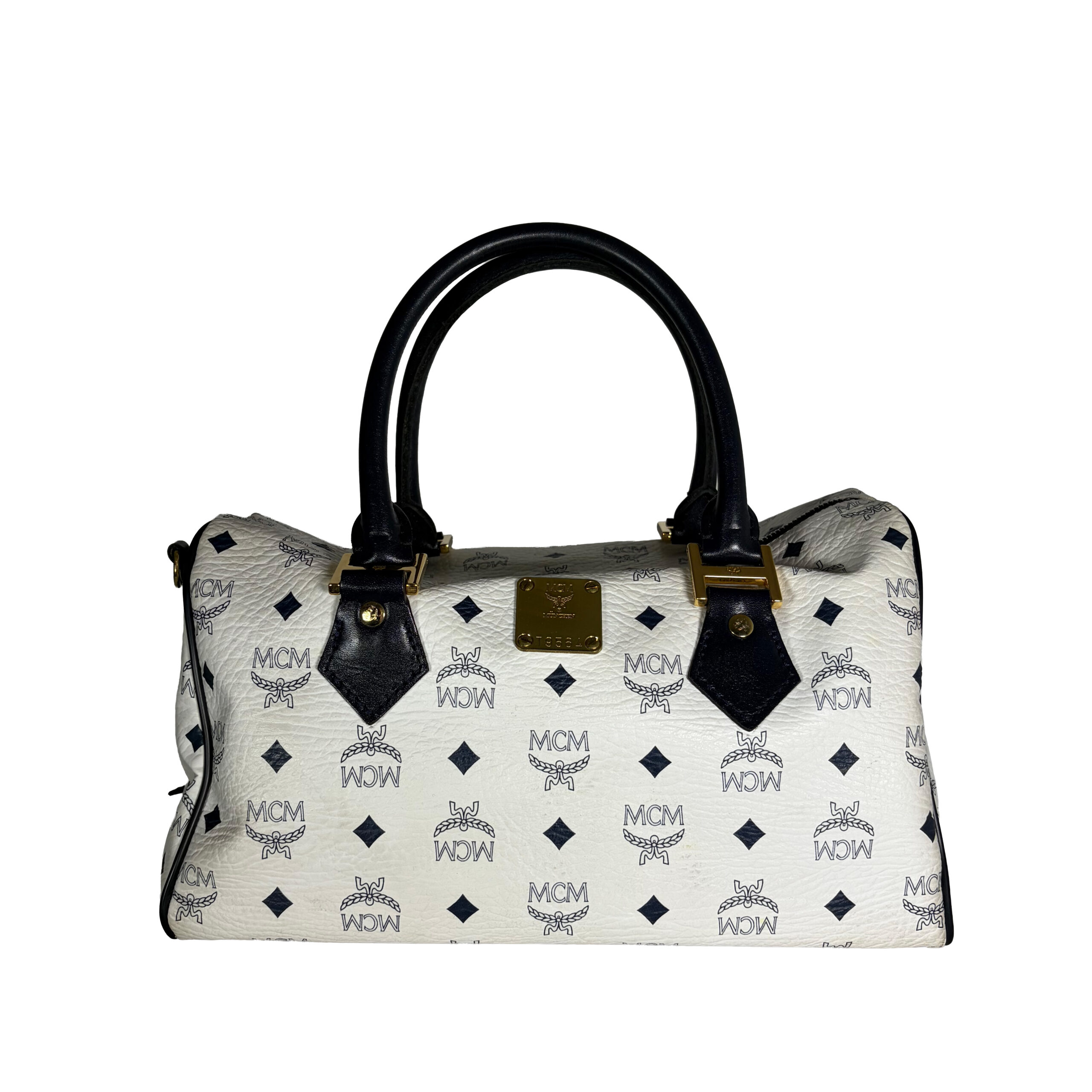 MCM Boston Henkeltasche weiß/schwarz_CEML 00051 MCM Boston Henkeltasche weiß/schwarz_CEML 00051