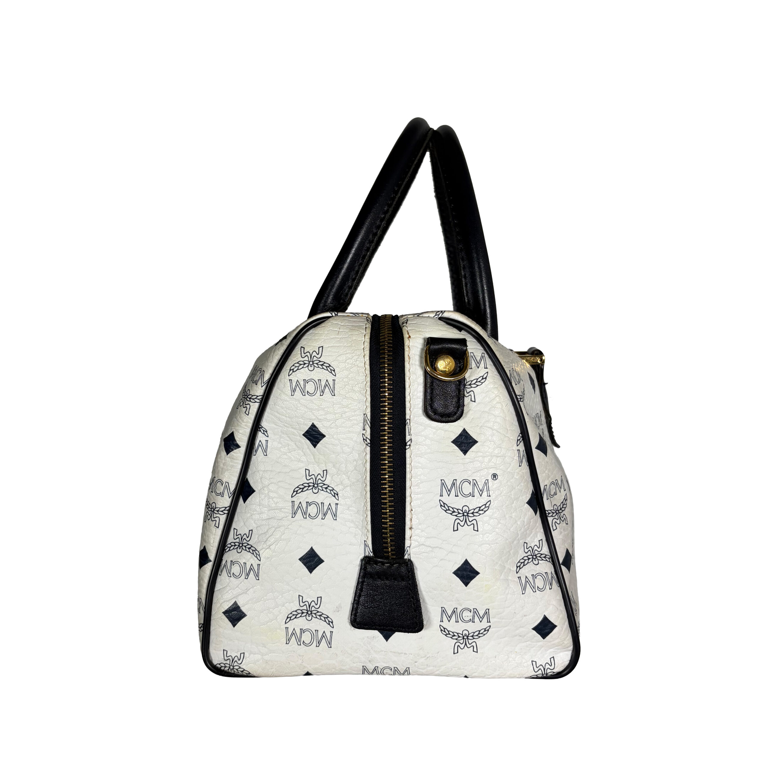 MCM Boston Henkeltasche weiß/schwarz_CEML 00051 MCM Boston Henkeltasche weiß/schwarz_CEML 00051