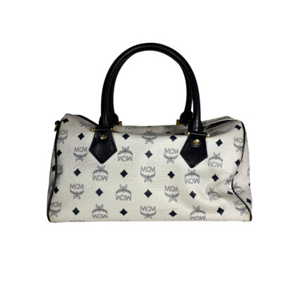 MCM Boston Henkeltasche weiß/schwarz_CEML 00051