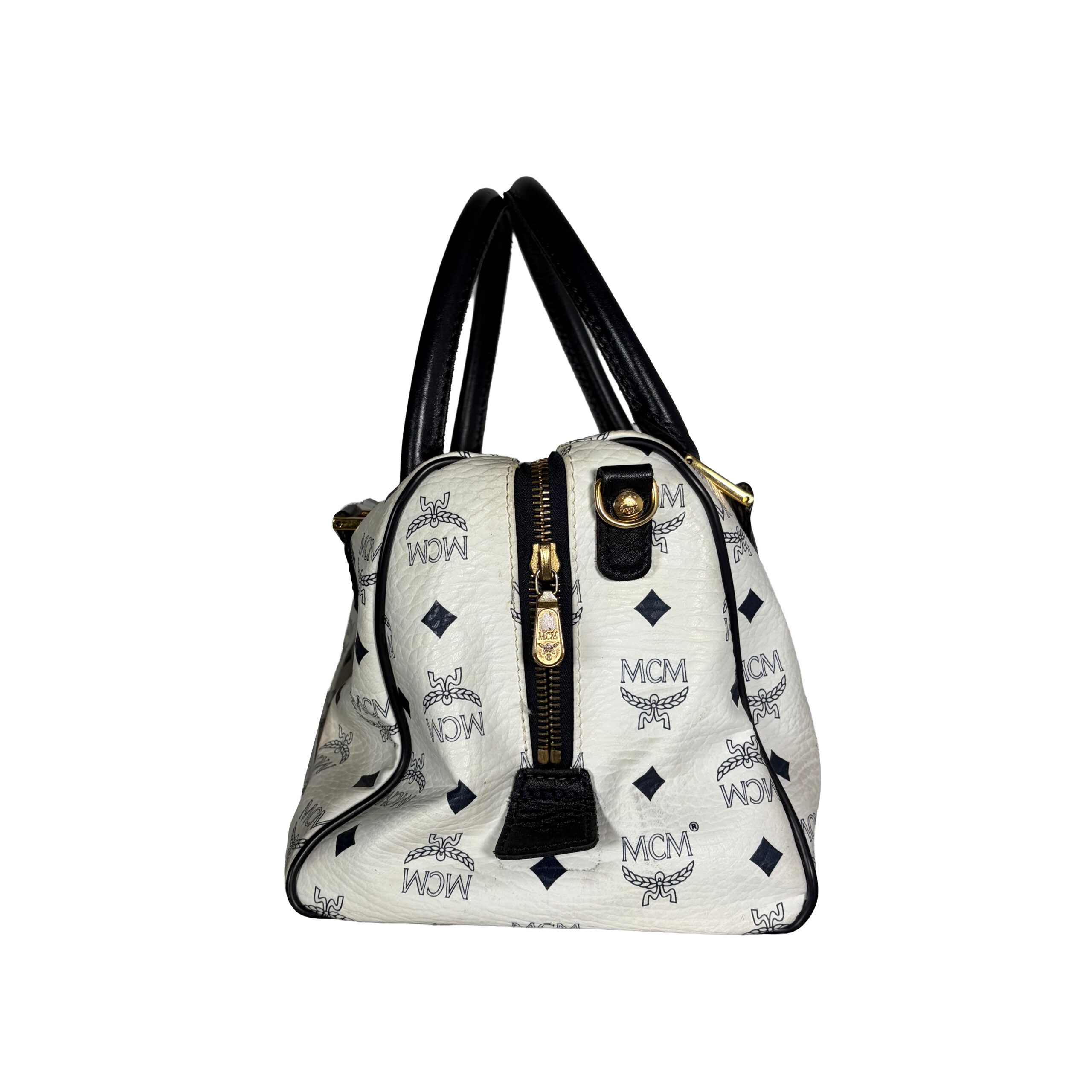 MCM Boston Henkeltasche weiß/schwarz_CEML 00051 MCM Boston Henkeltasche weiß/schwarz_CEML 00051