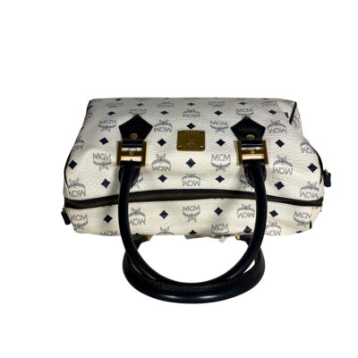 MCM Boston Henkeltasche weiß/schwarz_CEML 00051