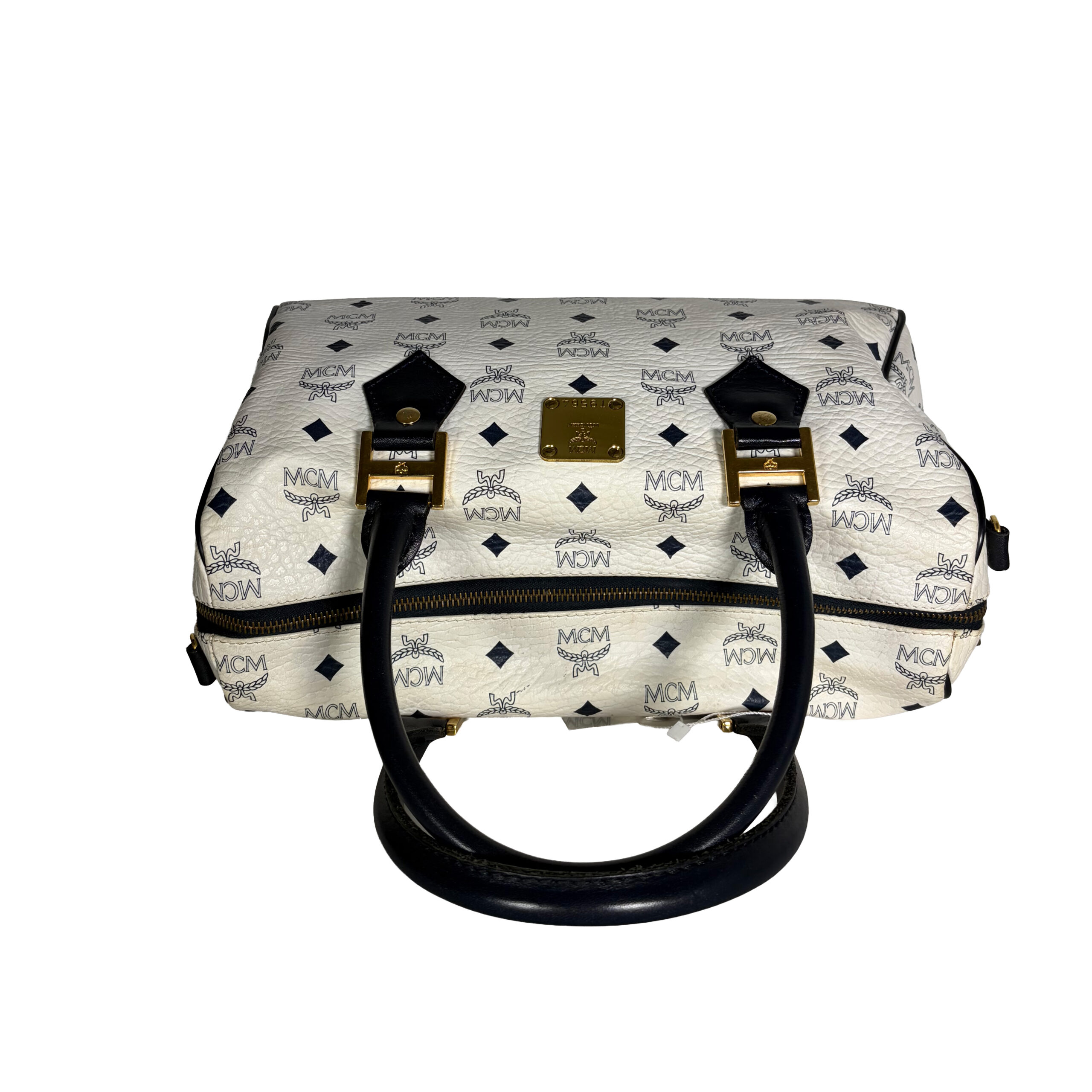 MCM Boston Henkeltasche weiß/schwarz_CEML 00051 MCM Boston Henkeltasche weiß/schwarz_CEML 00051