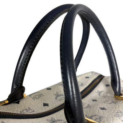 MCM Boston Henkeltasche weiß/schwarz_CEML 00051