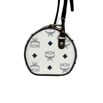 MCM Papillon Tasche weiß/schwarz Schulterriemen_CEML 00050
