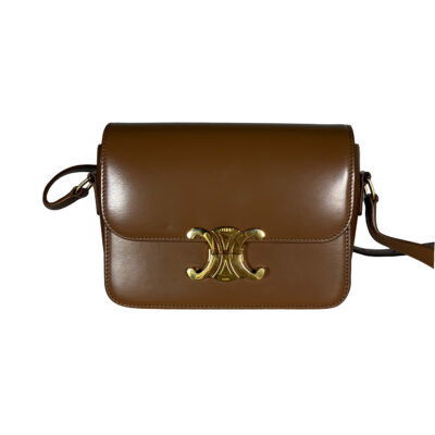 Celine Triomphe Teen Bag _Braun_Gold_CEMX 00158