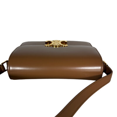 Celine Triomphe Teen Bag _Braun_Gold_CEMX 00158